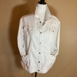 # 33 Women's Zenergy by Chico's Snap up Jacket, Creme, Size XL